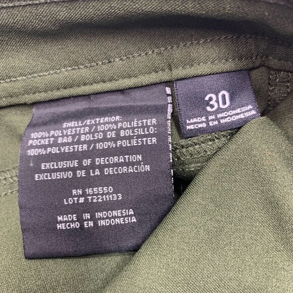 32 Degrees Cool Stretch Performance Tapered Leg Trousers Green Women's Size 30 - Picture 5 of 6